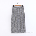 Plaid Decorative Medium-Length Skirt